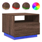 Salontafel Met Led-Verlichting 50X49X40 Cm