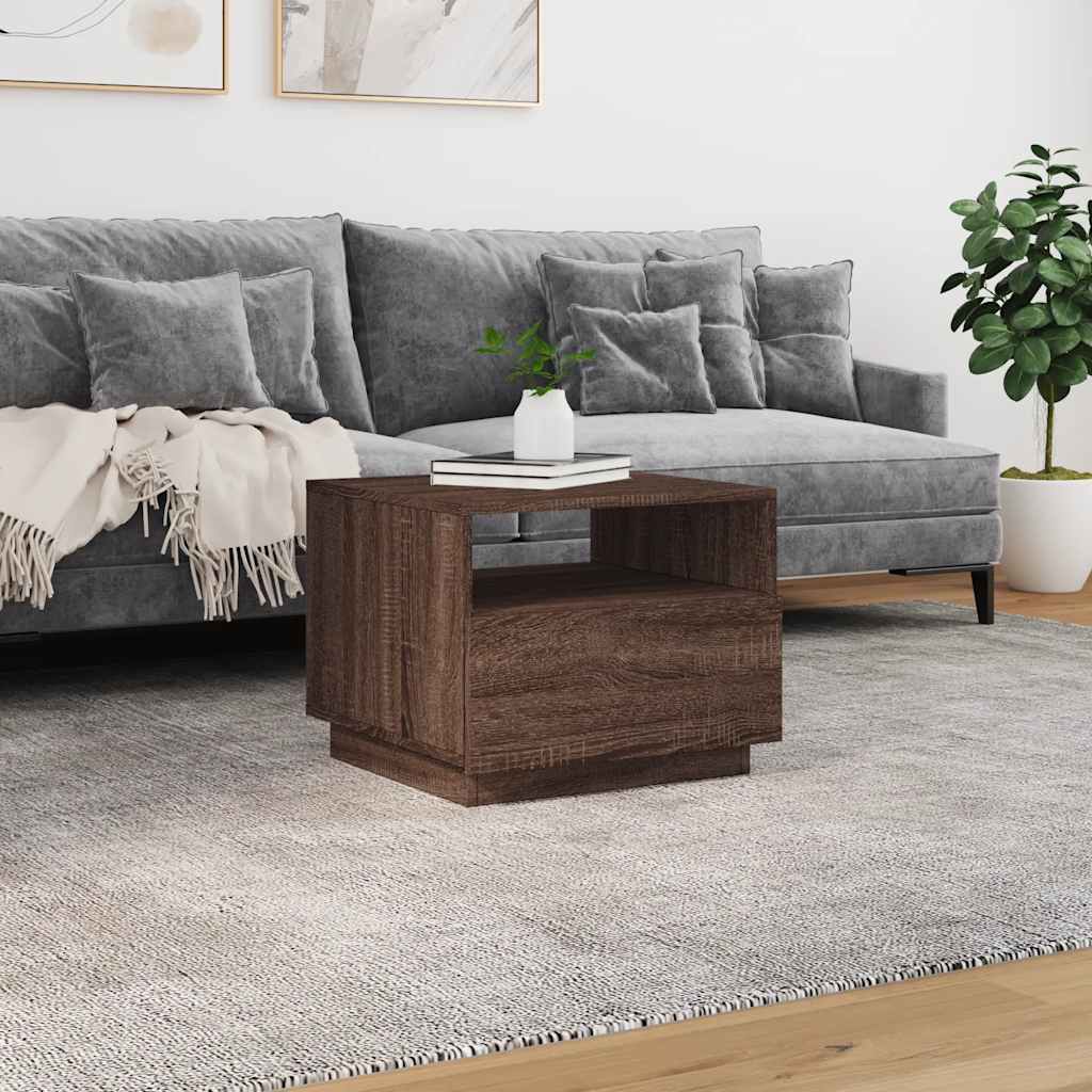 Salontafel Met Led-Verlichting 50X49X40 Cm