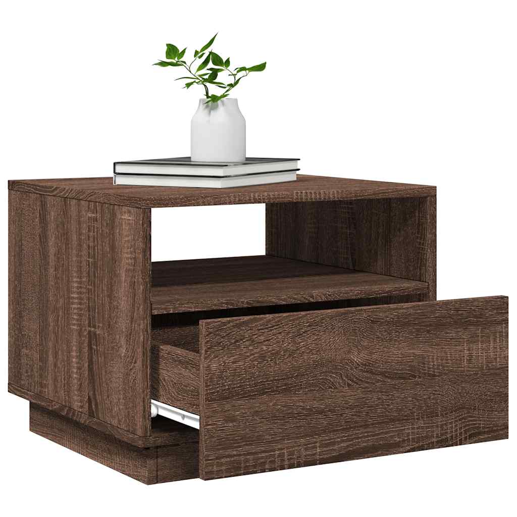 Salontafel Met Led-Verlichting 50X49X40 Cm