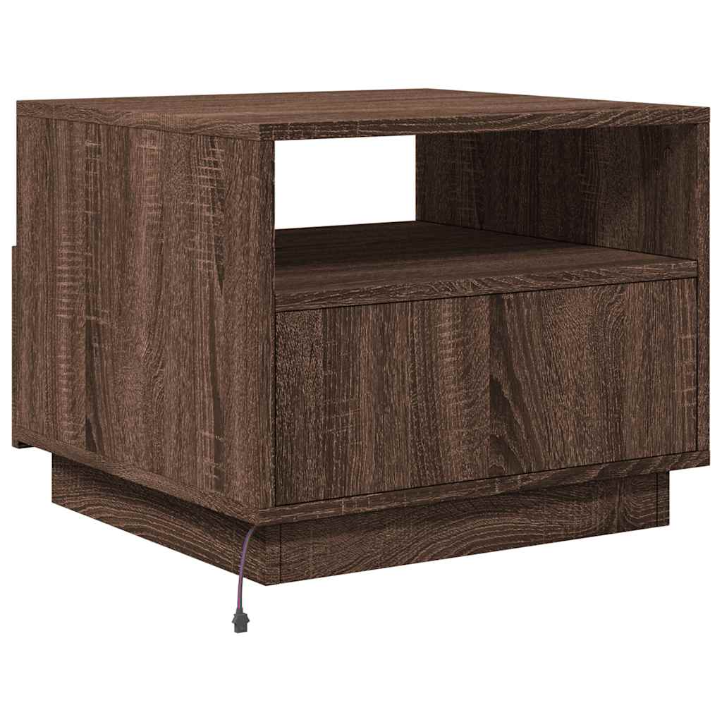 Salontafel Met Led-Verlichting 50X49X40 Cm