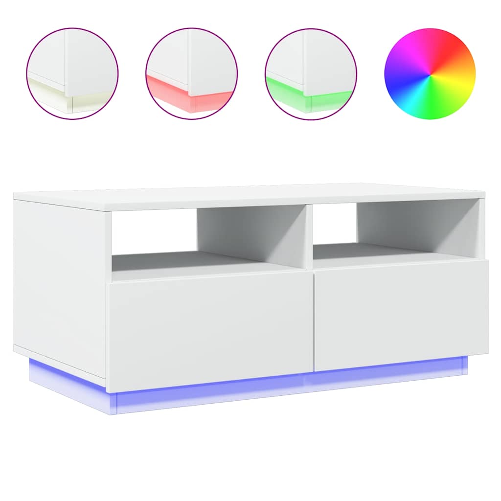 Salontafel Met Led-Verlichting 90X49X40 Cm