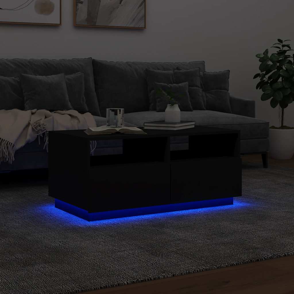 Salontafel Met Led-Verlichting 90X49X40 Cm