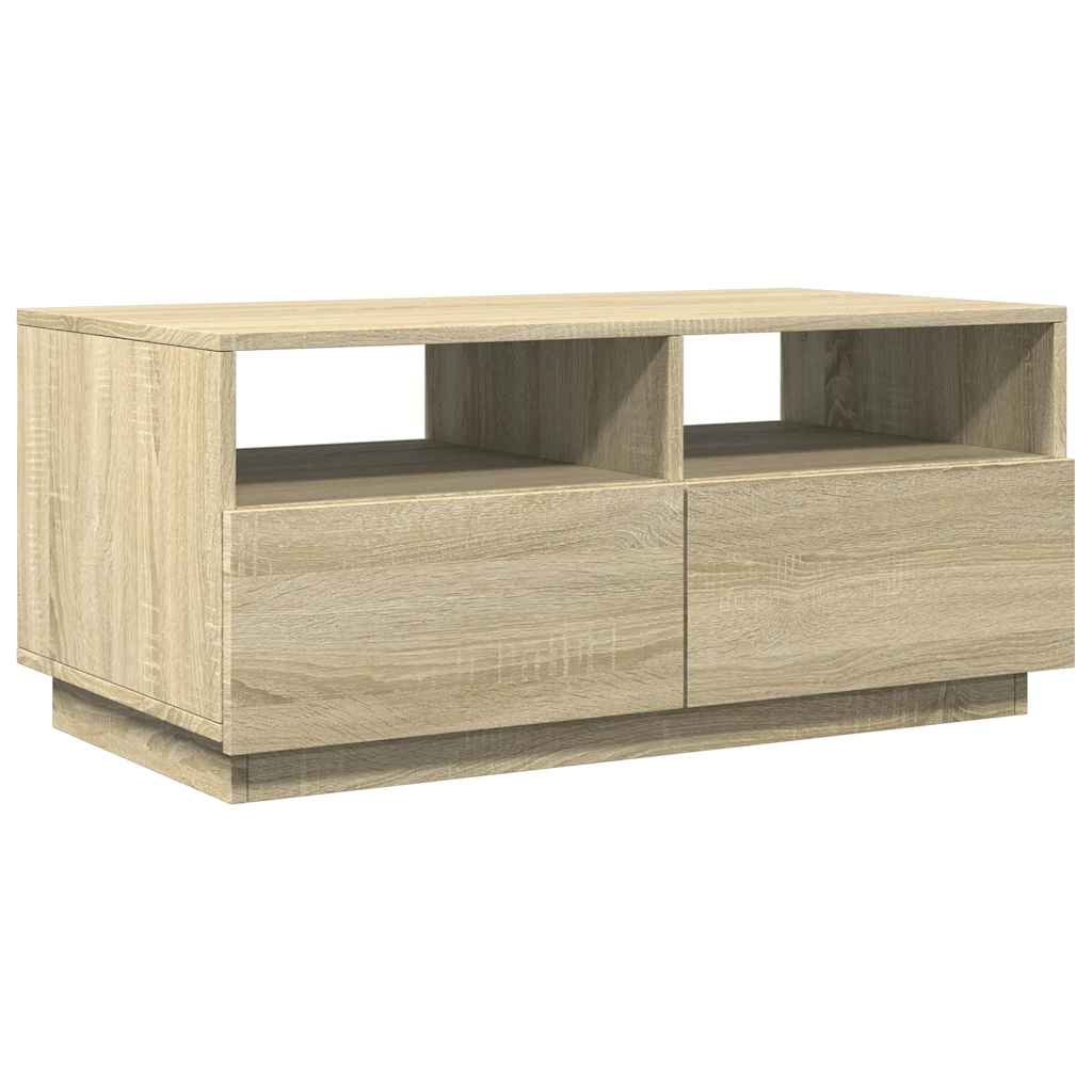 Salontafel Met Led-Verlichting 90X49X40 Cm Kleurig
