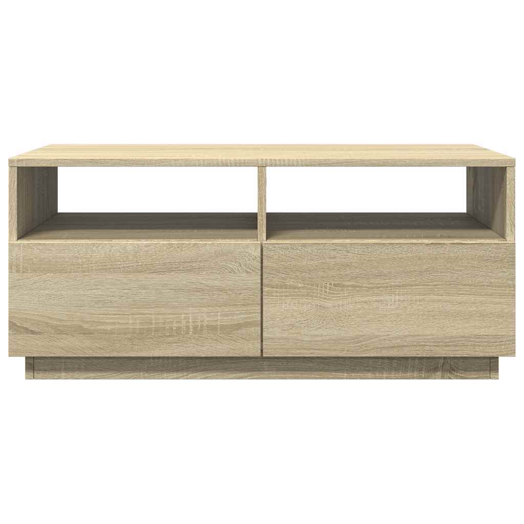 Salontafel Met Led-Verlichting 90X49X40 Cm Kleurig