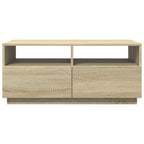Salontafel Met Led-Verlichting 90X49X40 Cm Kleurig