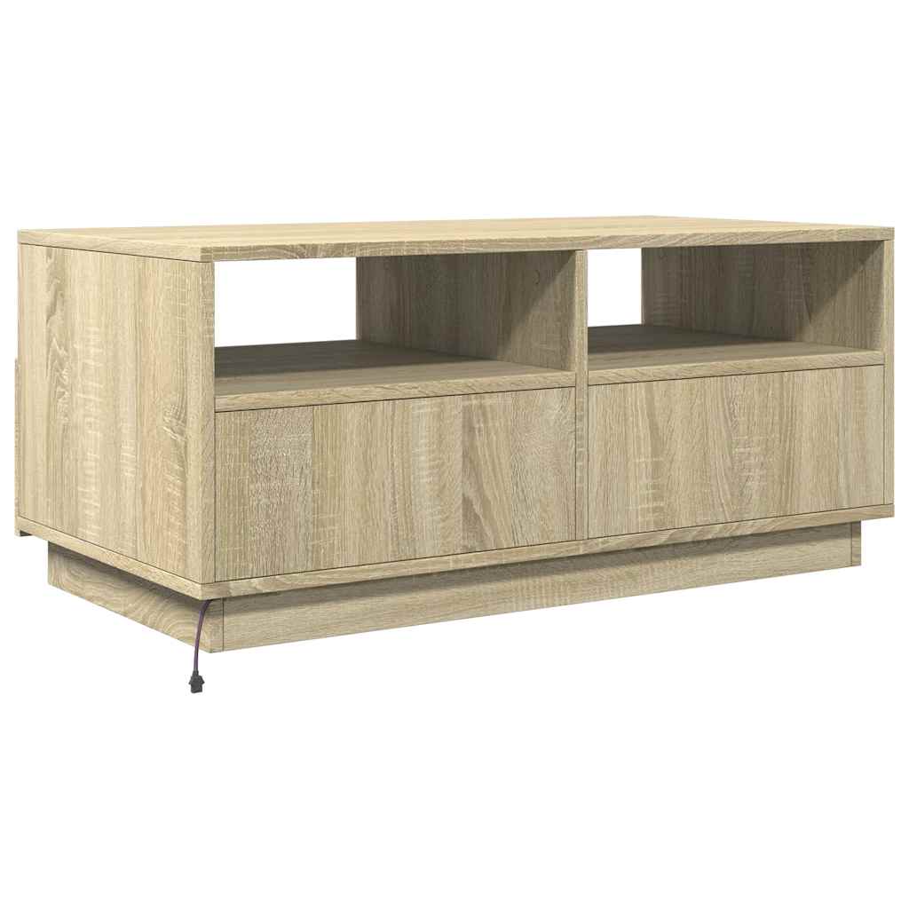 Salontafel Met Led-Verlichting 90X49X40 Cm Kleurig