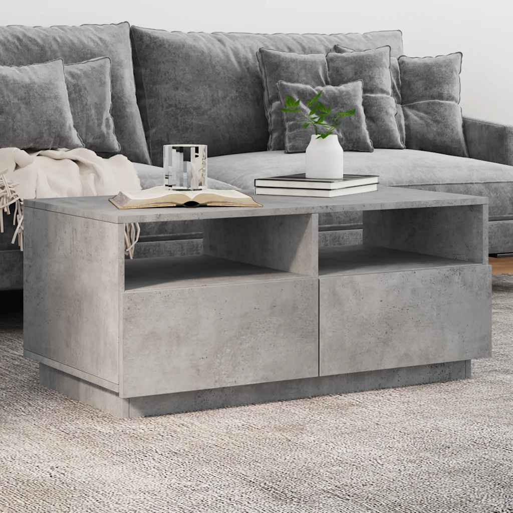 Salontafel Met Led-Verlichting 90X49X40 Cm