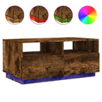 Salontafel Met Led-Verlichting 90X49X40 Cm Kleurig