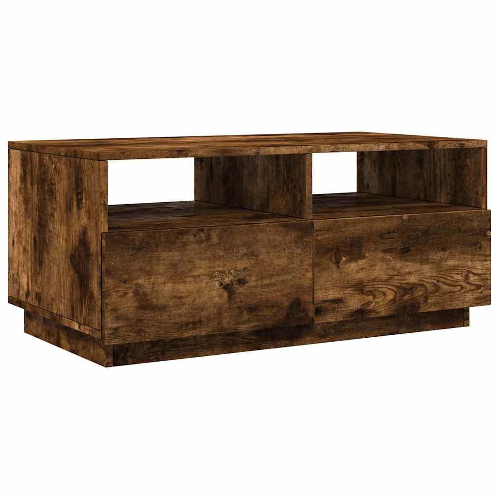 Salontafel Met Led-Verlichting 90X49X40 Cm Kleurig