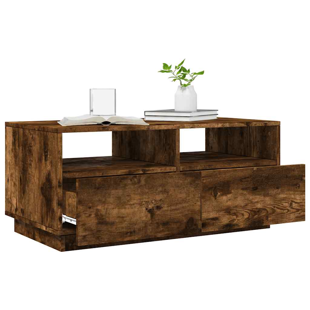Salontafel Met Led-Verlichting 90X49X40 Cm Kleurig