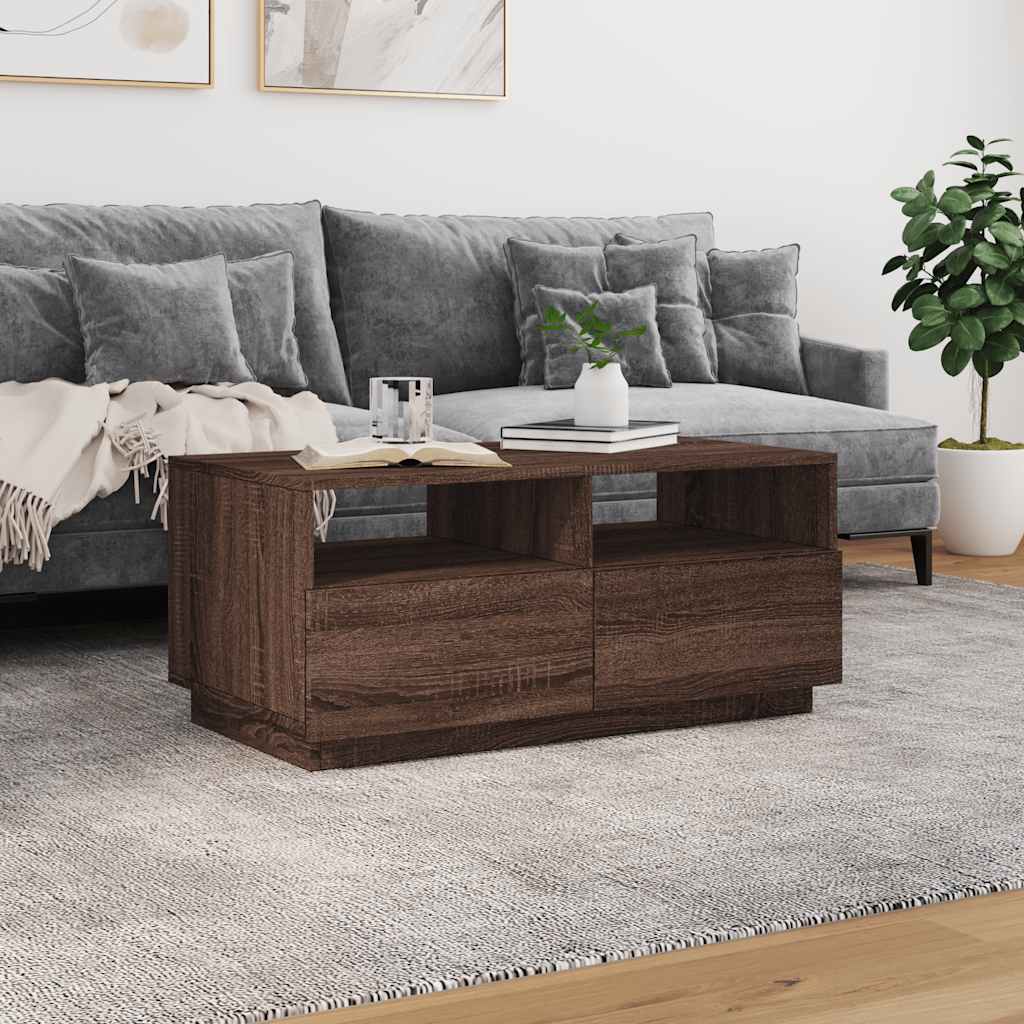 Salontafel Met Led-Verlichting 90X49X40 Cm