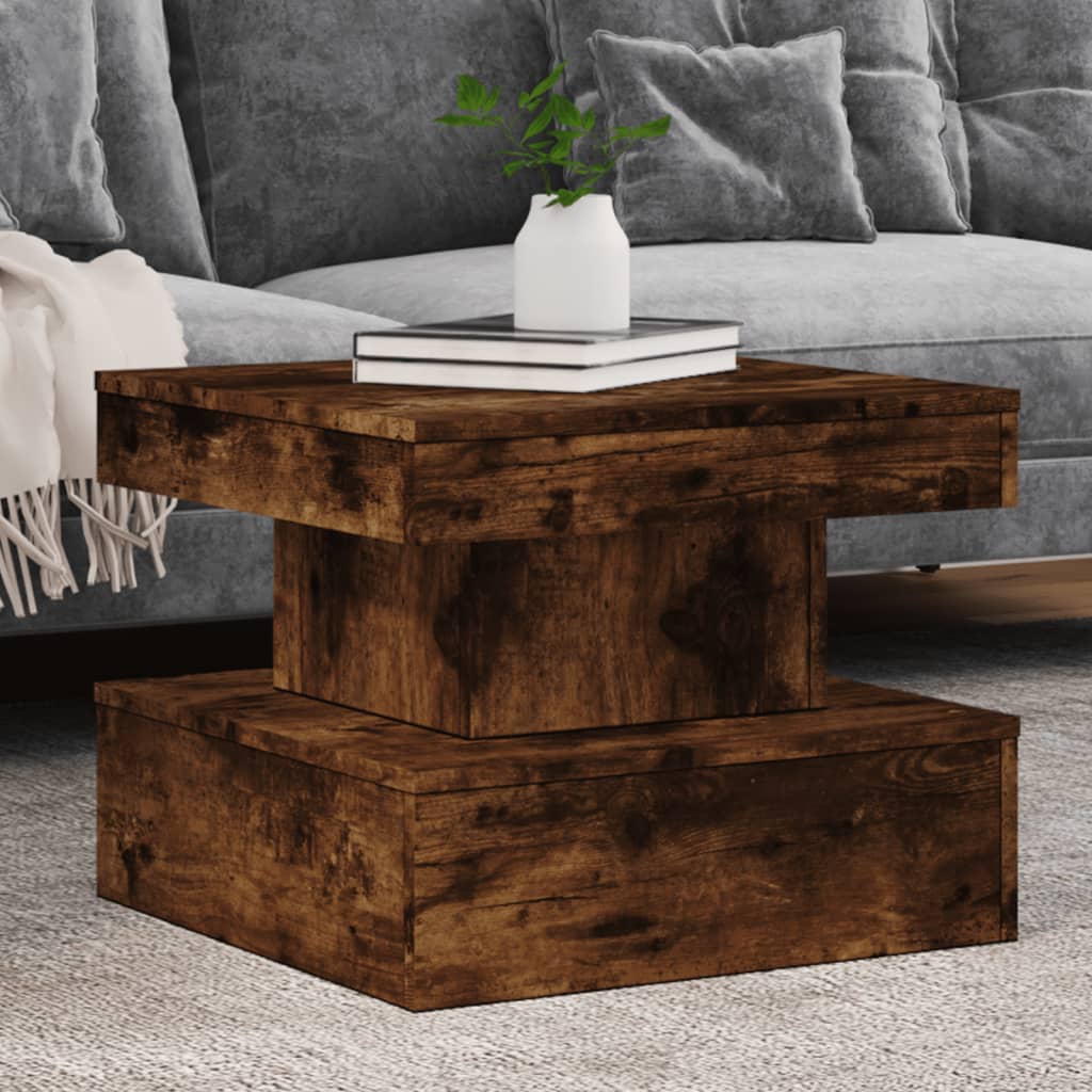 Salontafel Met Led-Verlichting 50X50X40 Cm