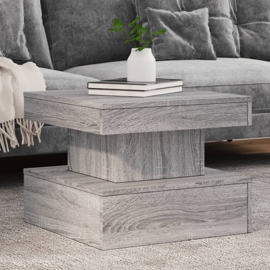 Salontafel Met Led-Verlichting 50X50X40 Cm
