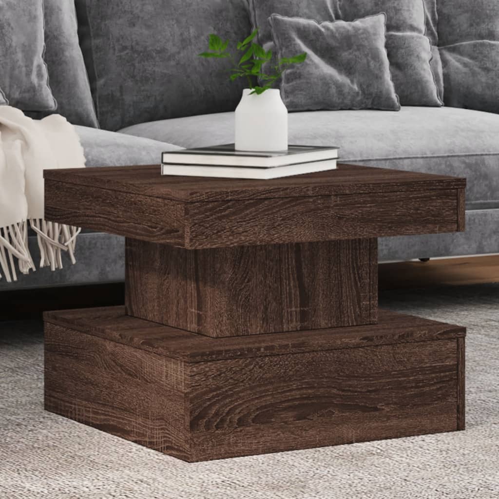 Salontafel Met Led-Verlichting 50X50X40 Cm
