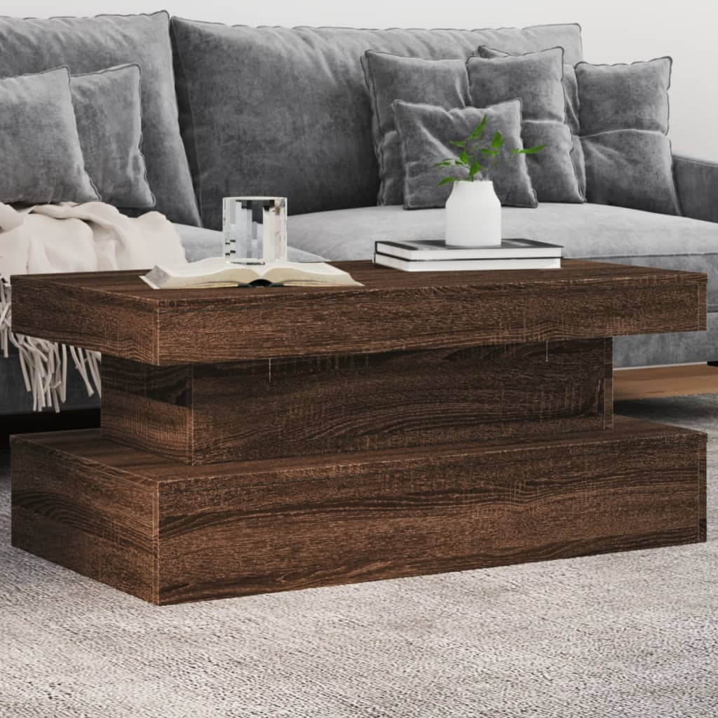 Salontafel Met Led-Verlichting 50X50X40 Cm