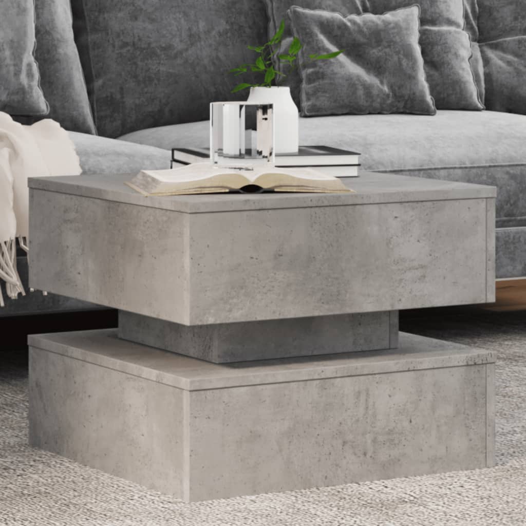 Salontafel Met Led-Verlichting 90X50X40 Cm