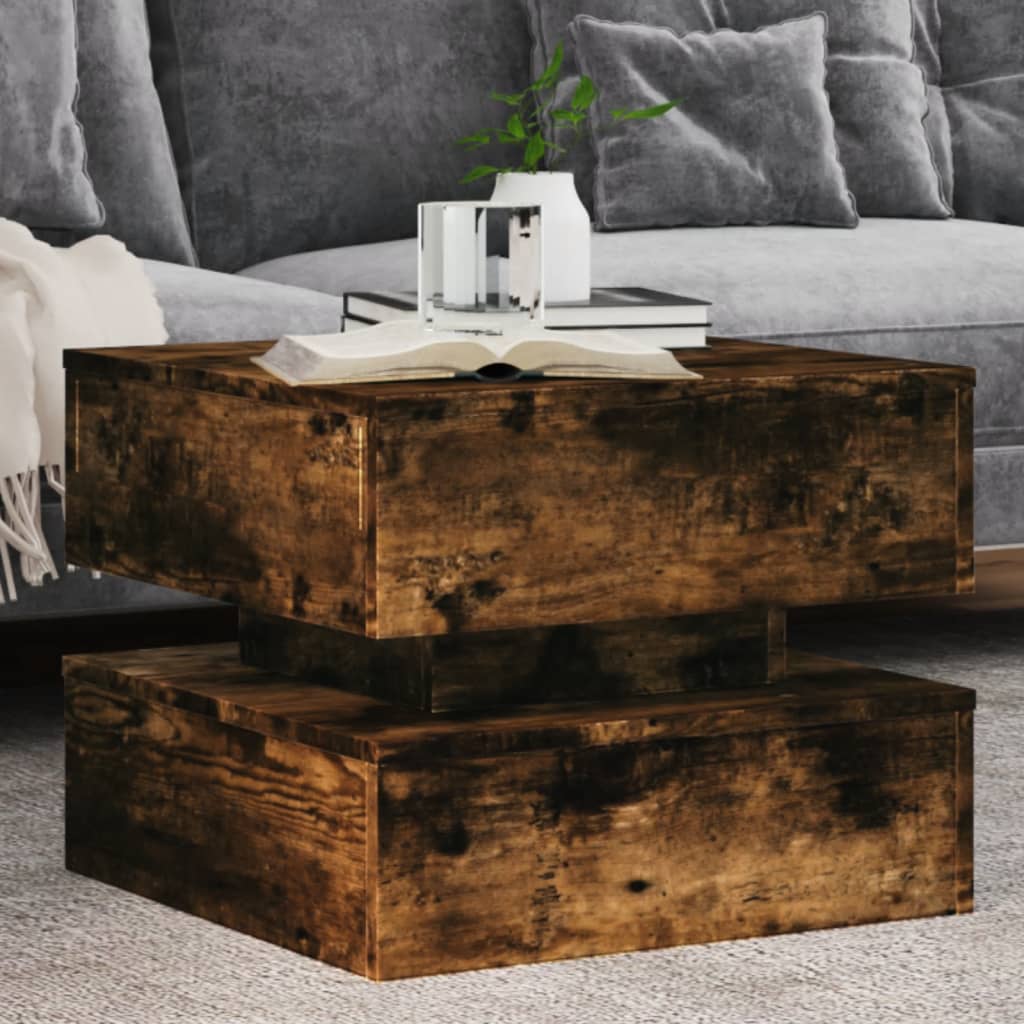 Salontafel Met Led-Verlichting 90X50X40 Cm