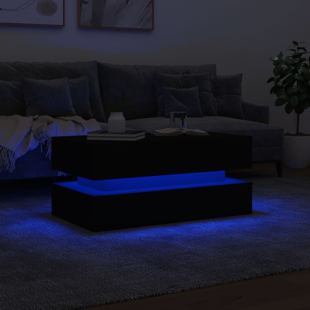 Salontafel Met Led-Verlichting 90X50X40 Cm