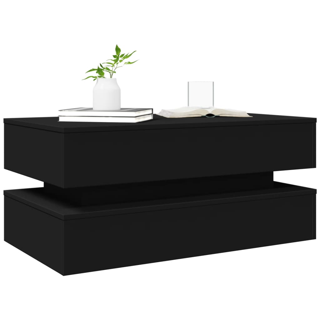 Salontafel Met Led-Verlichting 90X50X40 Cm