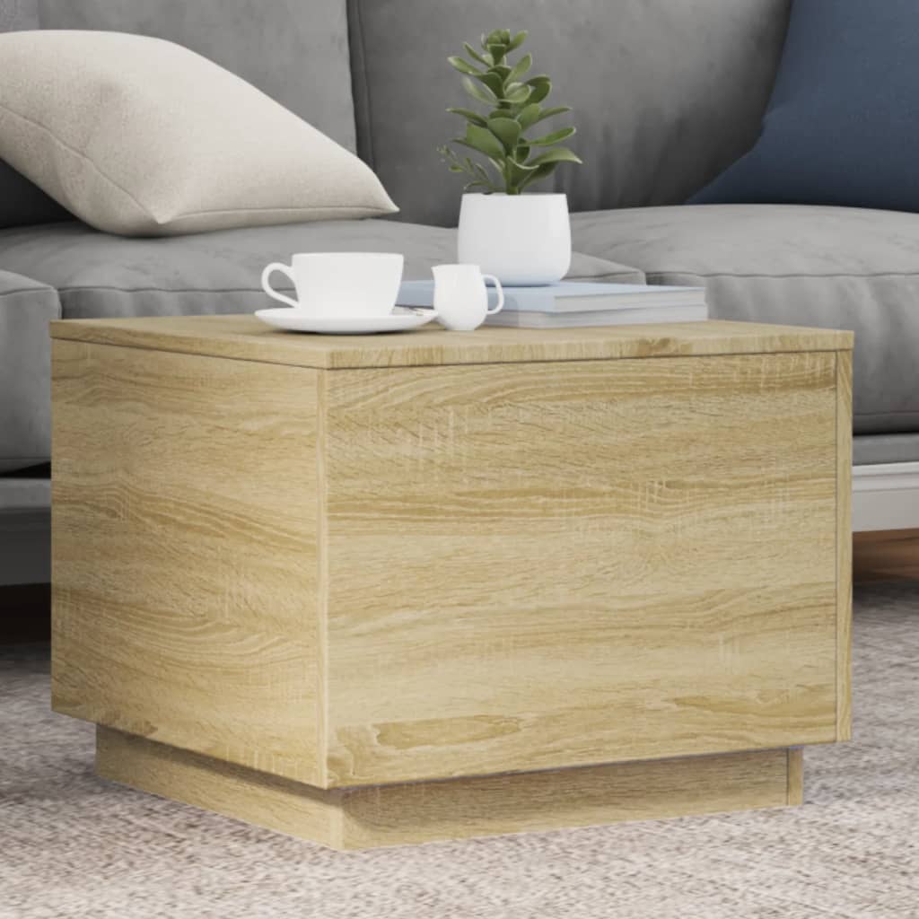 Salontafel Met Led-Verlichting 90X50X40 Cm
