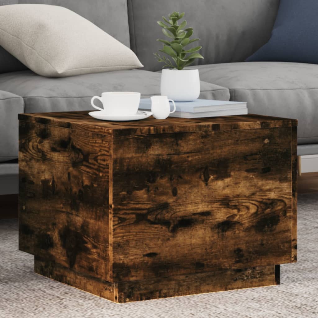 Salontafel Met Led-Verlichting 90X50X40 Cm
