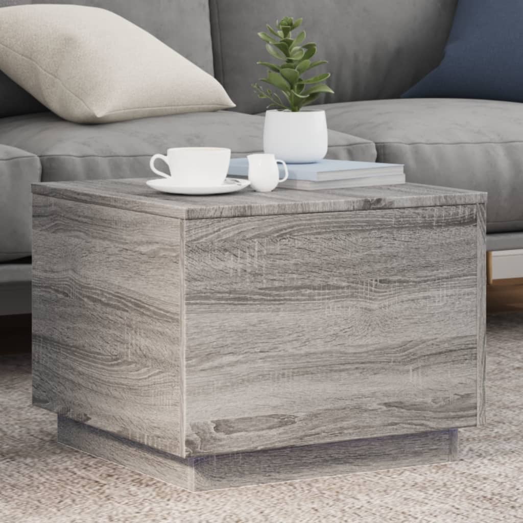 Salontafel Met Led-Verlichting 90X50X40 Cm