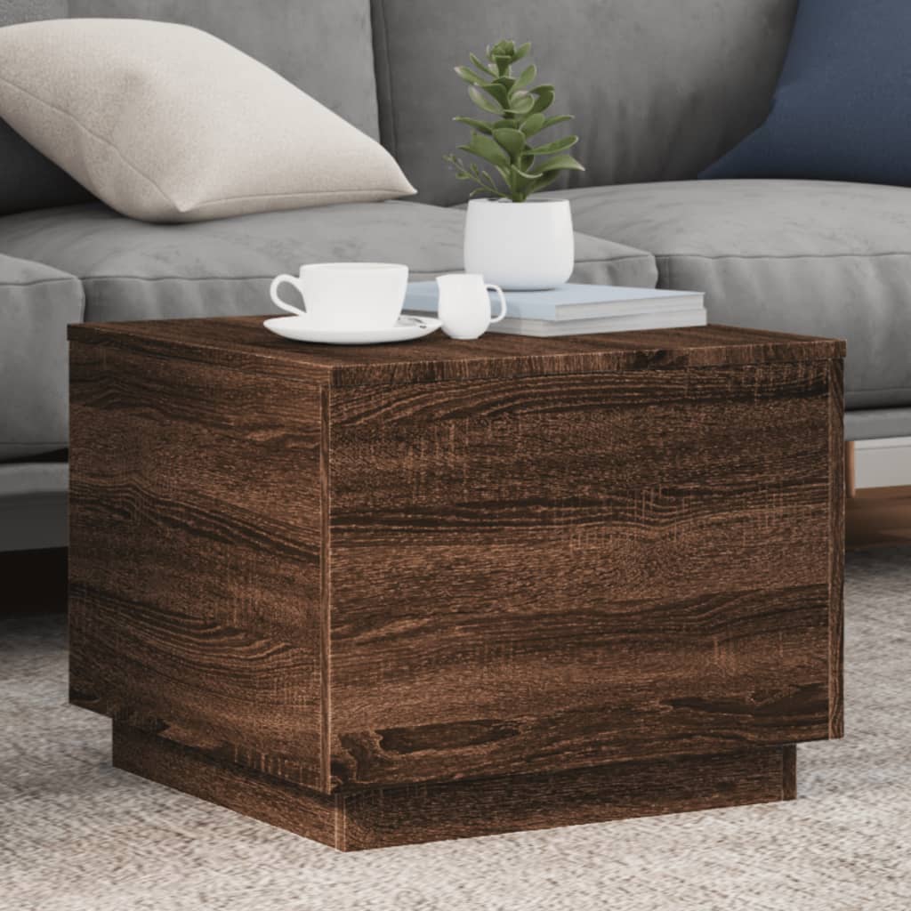 Salontafel Met Led-Verlichting 90X50X40 Cm