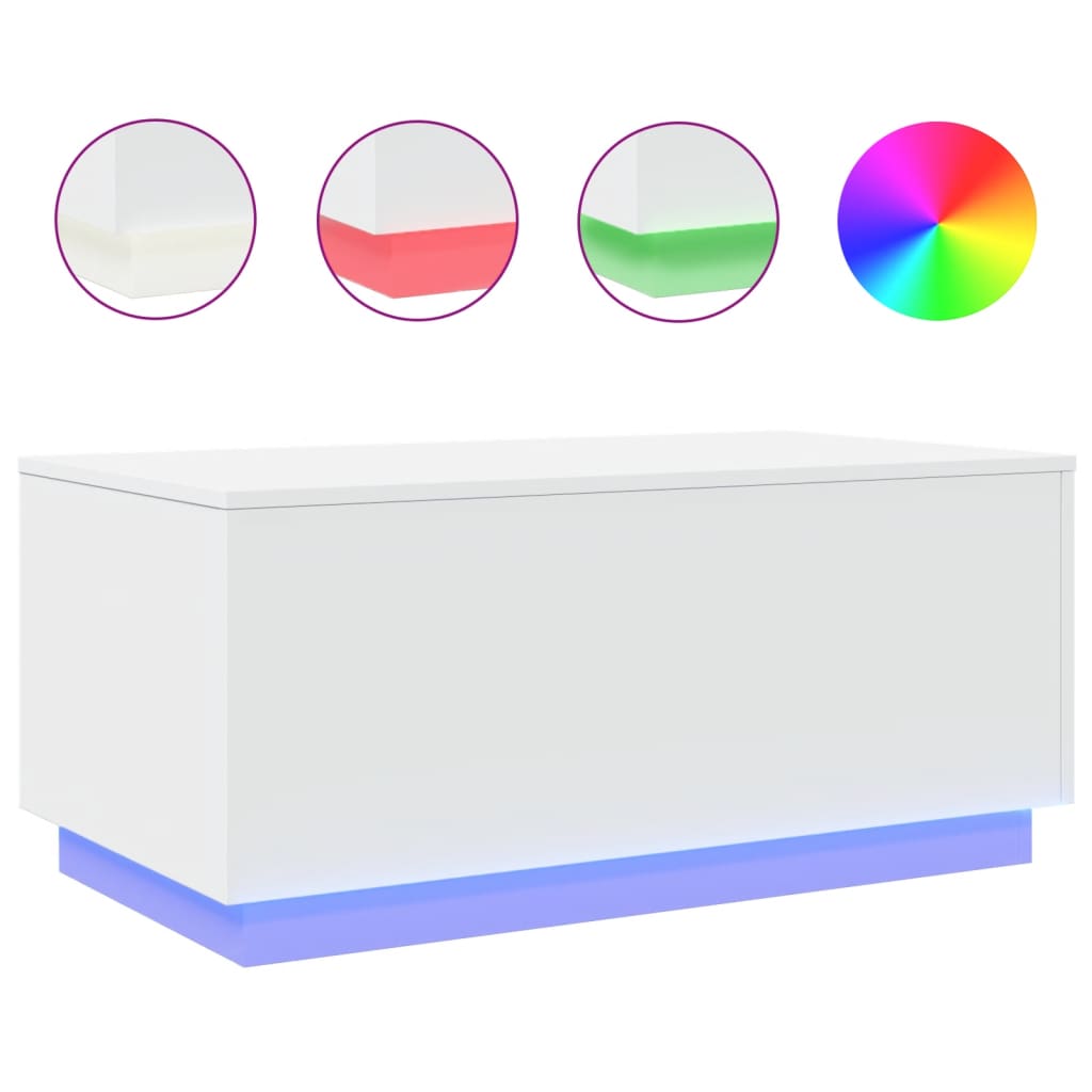 Salontafel Met Led-Verlichting 90X50X40 Cm