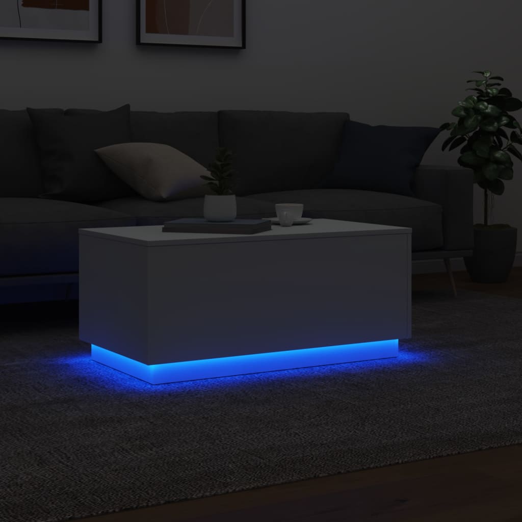 Salontafel Met Led-Verlichting 90X50X40 Cm