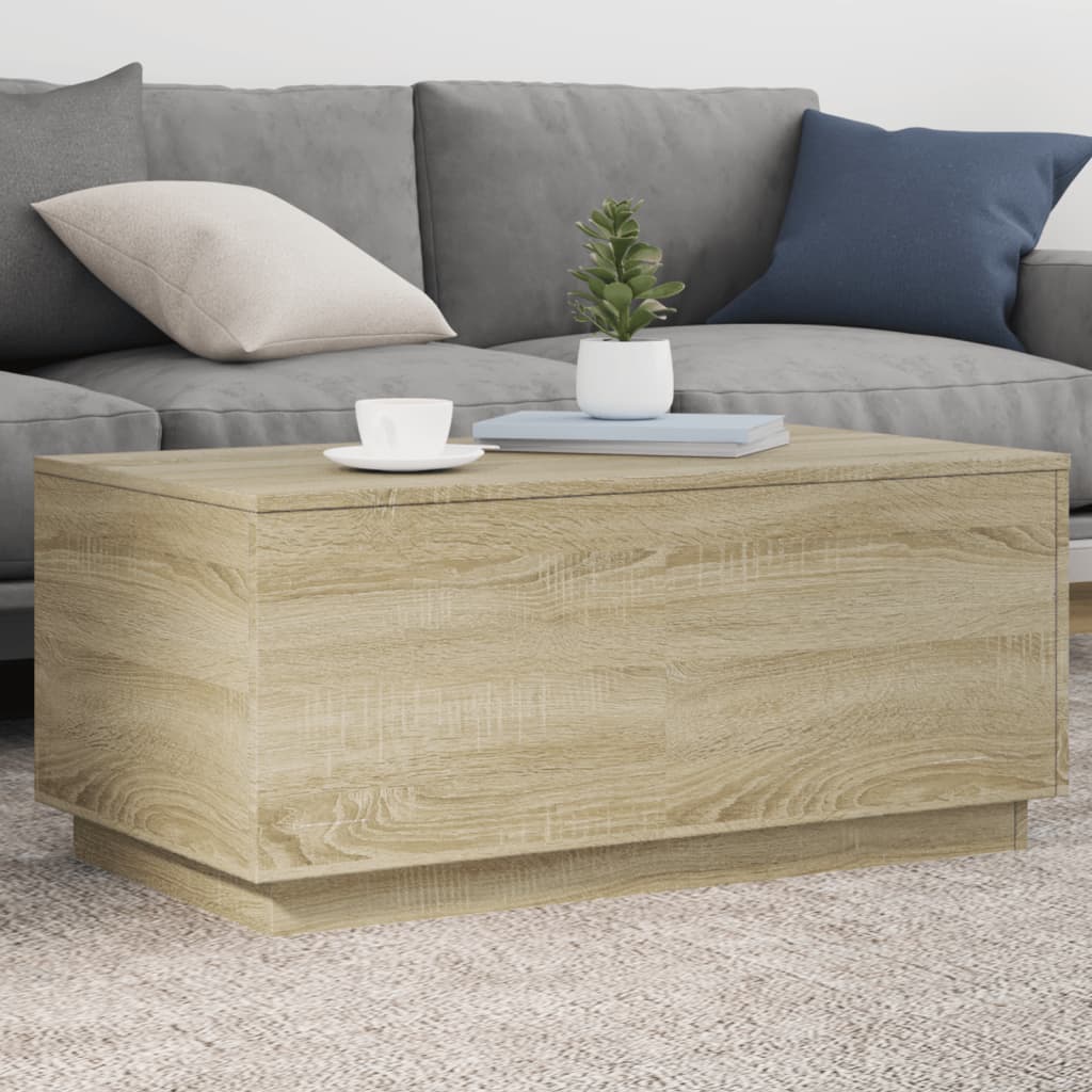 Salontafel Met Led-Verlichting 90X50X40 Cm