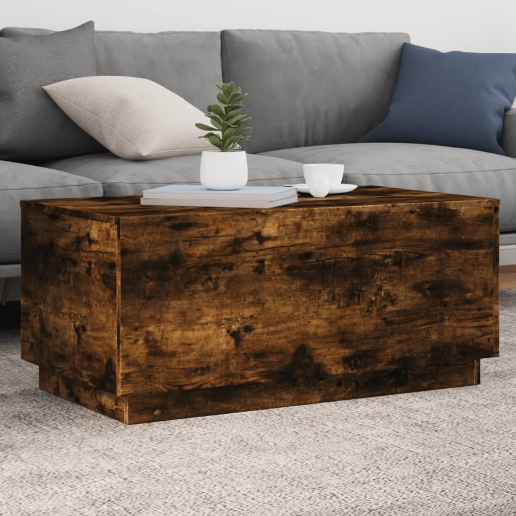 Salontafel Met Led-Verlichting 90X50X40 Cm