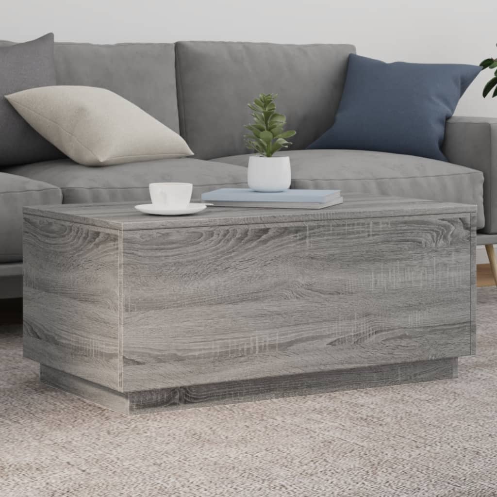 Salontafel Met Led-Verlichting 90X50X40 Cm