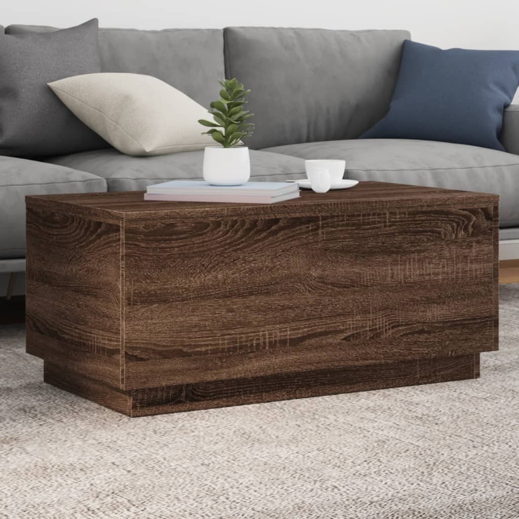 Salontafel Met Led-Verlichting 90X50X40 Cm