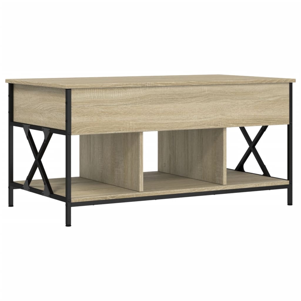 Salontafel 100X55X50 Cm Bewerkt Hout En Metaal