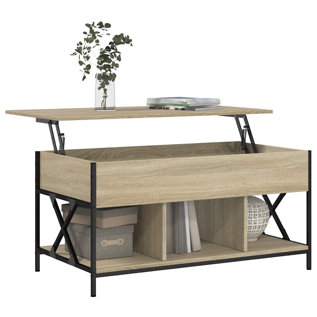 Salontafel 100X55X50 Cm Bewerkt Hout En Metaal