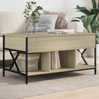 Salontafel 100X55X50 Cm Bewerkt Hout En Metaal