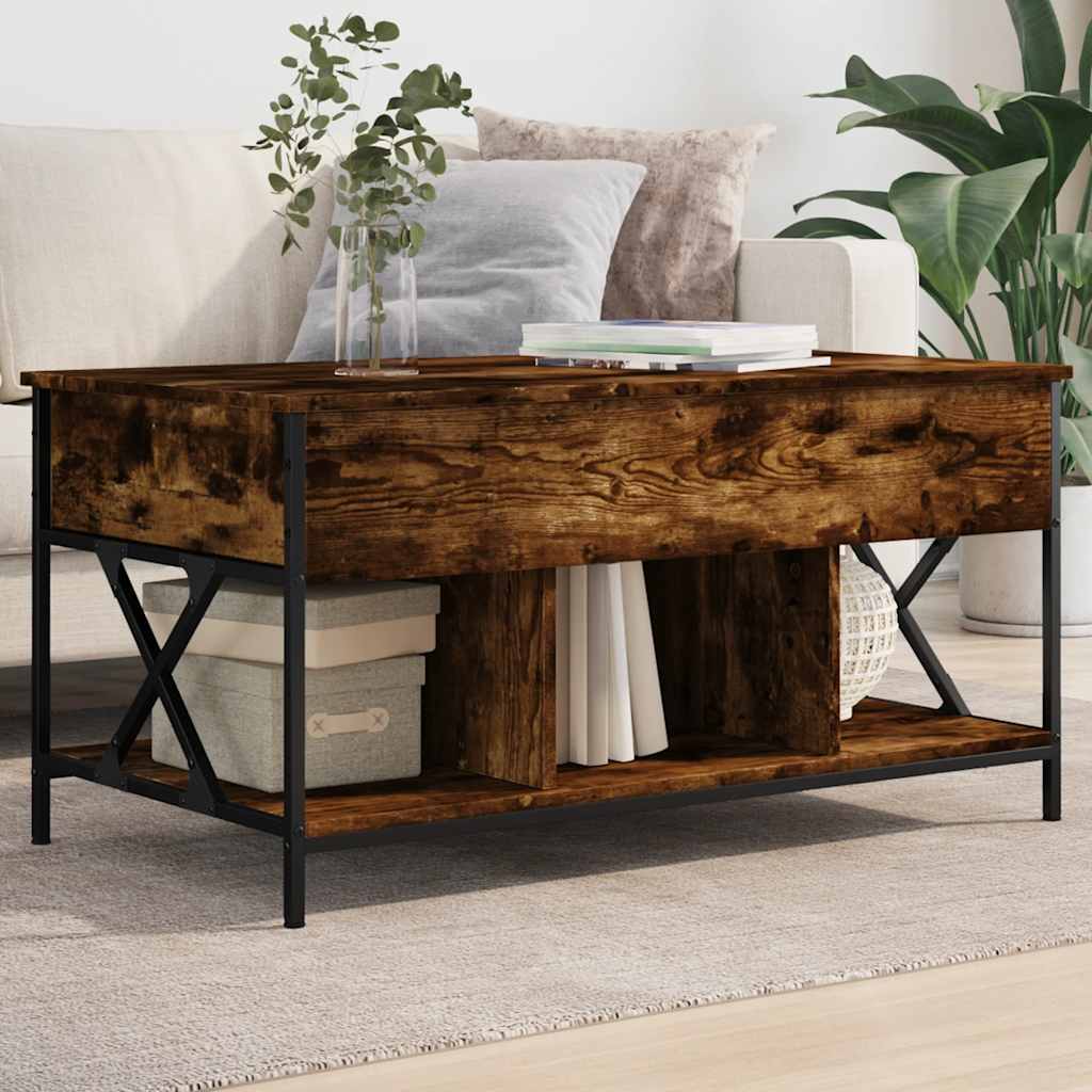 Salontafel 100X55X50 Cm Bewerkt Hout En Metaal