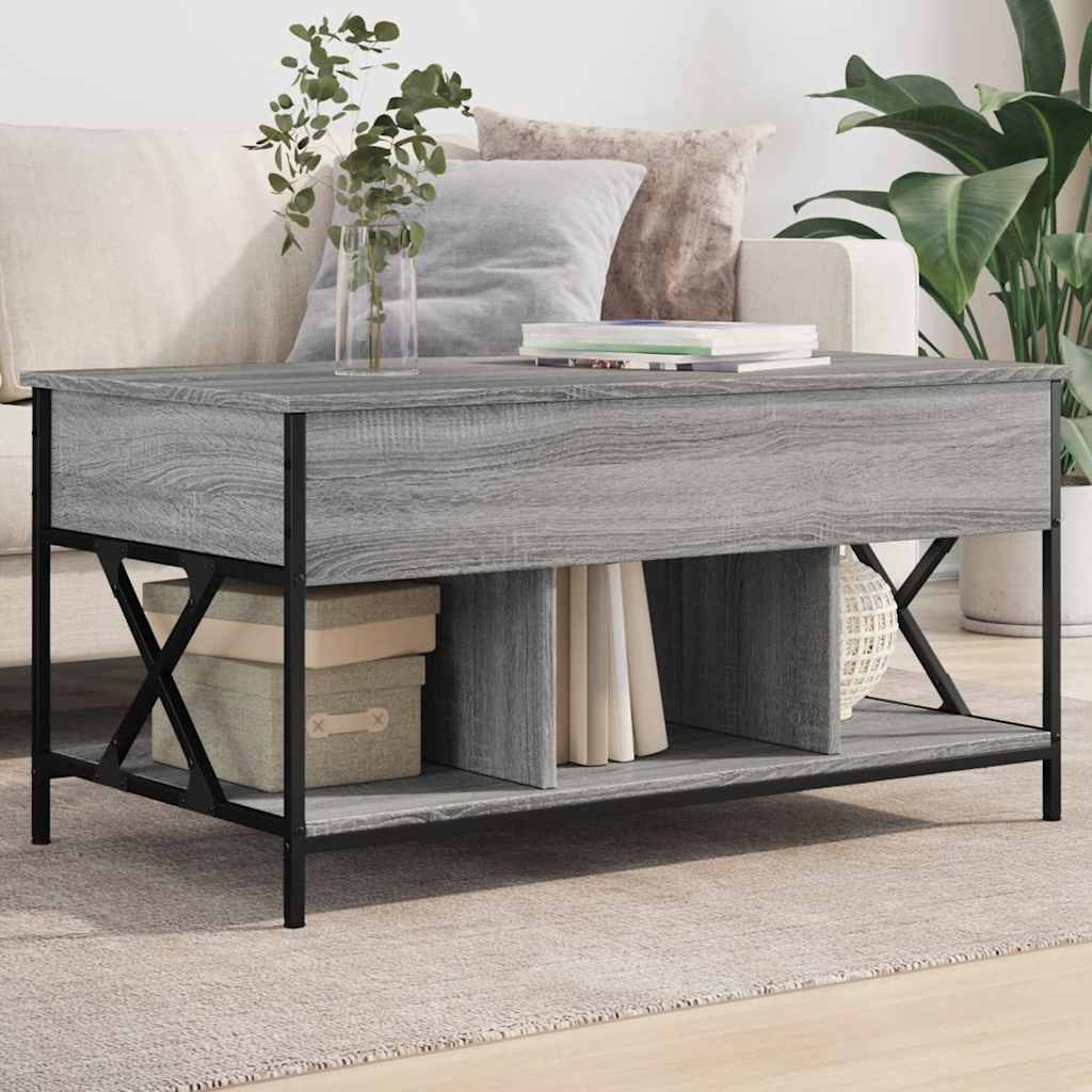 Salontafel 100X55X50 Cm Bewerkt Hout En Metaal