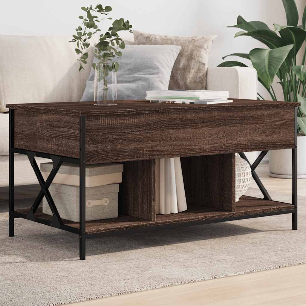 Salontafel 100X55X50 Cm Bewerkt Hout En Metaal