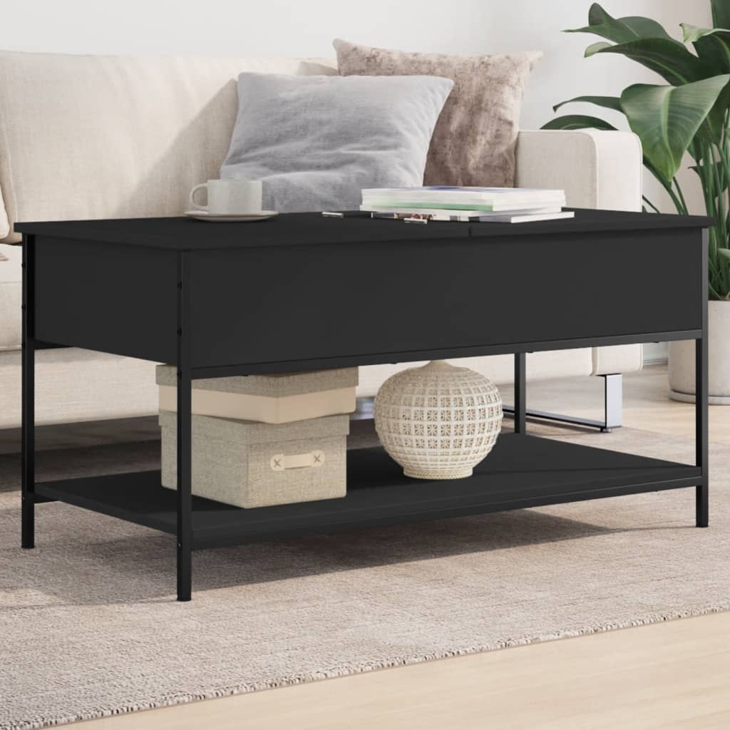 Salontafel 100X50X50 Cm Bewerkt Hout En Metaal Bruineikenkleur