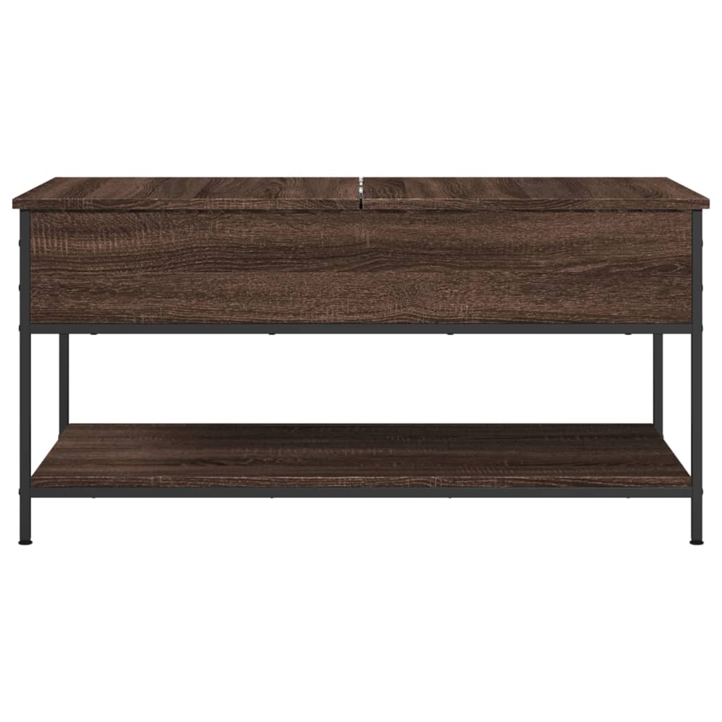 Salontafel 100X50X50 Cm Bewerkt Hout En Metaal Bruineikenkleur