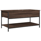 Salontafel 100X50X50 Cm Bewerkt Hout En Metaal Bruineikenkleur