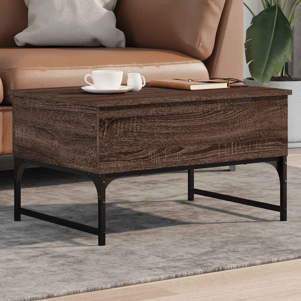 Salontafel 100X50X40 Cm Bewerkt Hout En Metaal