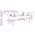 Salontafel 100X50X40 Cm Bewerkt Hout En Metaal