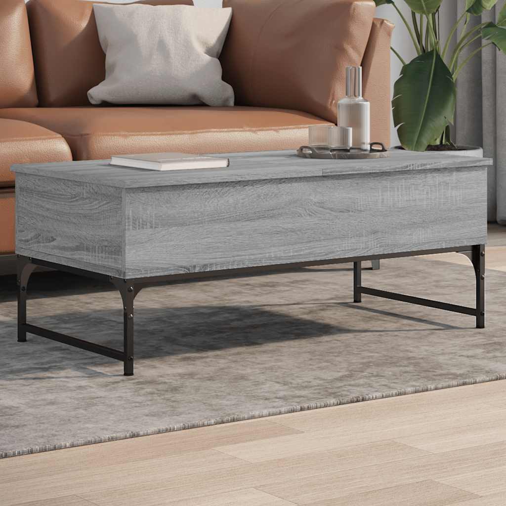 Salontafel 100X50X40 Cm Bewerkt Hout En Metaal