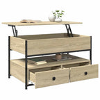 Salontafel 85X50X50 Cm Bewerkt Hout En Metaal Kleur