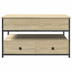 Salontafel 85X50X50 Cm Bewerkt Hout En Metaal Kleur