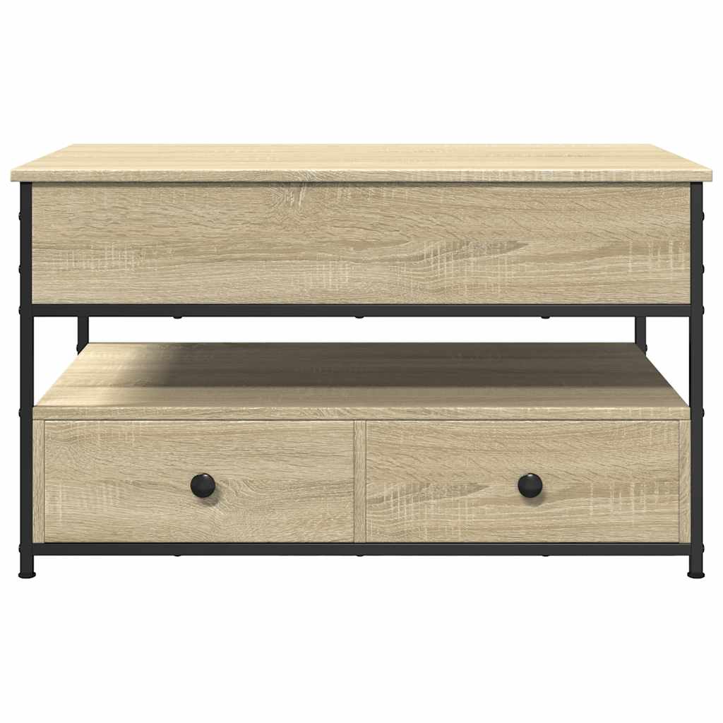 Salontafel 85X50X50 Cm Bewerkt Hout En Metaal Kleur