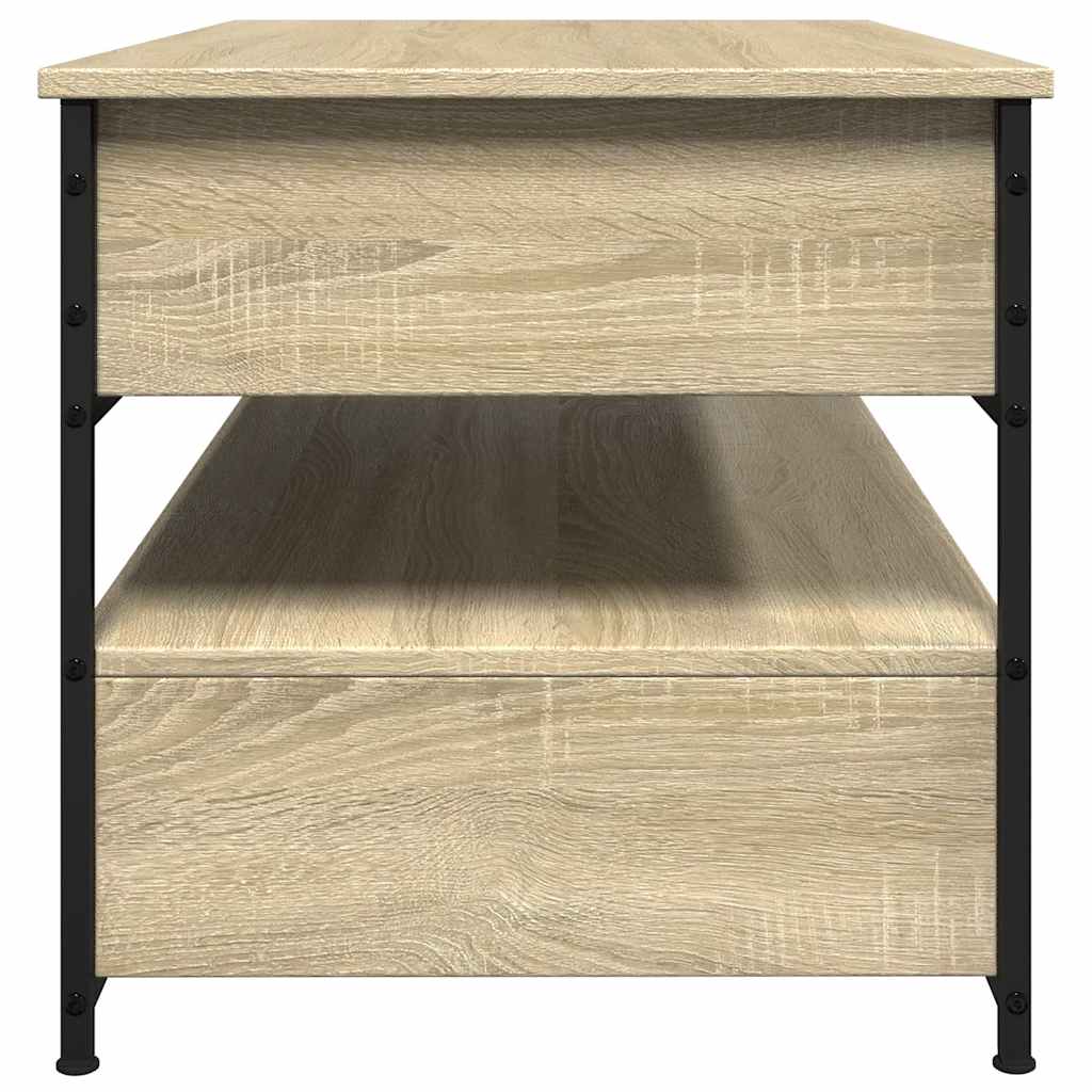 Salontafel 85X50X50 Cm Bewerkt Hout En Metaal Kleur
