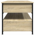 Salontafel 85X50X50 Cm Bewerkt Hout En Metaal Kleur
